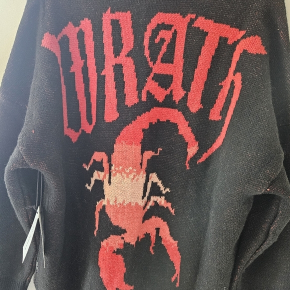 Spirit Jersey Black Wrath Scorpion Knit Full Zip Sweatshirt NWT Unisex - Picture 10 of 10